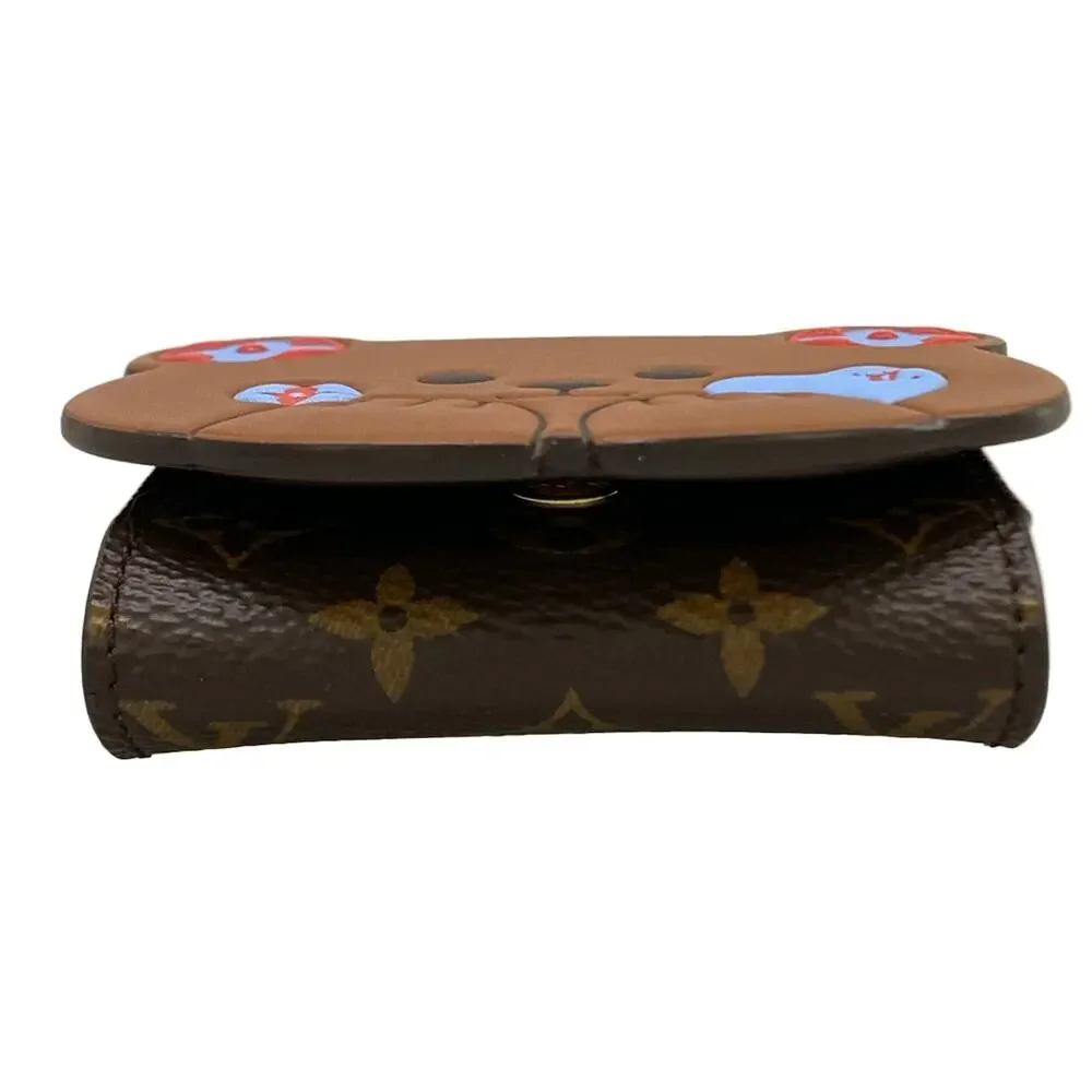 Louis Vuitton Keychain Earphone Pouch LV Bear Monogram Pouch M01361 Brown
